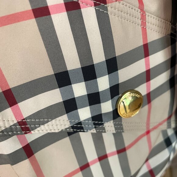 Burberry Plaid Pattern Outerwear Jacket Women Beige Jackets & Coats - Picture 4 of 10